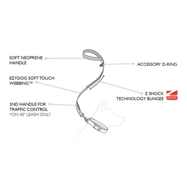 EzyDog Zero Shock Dog Lead Blue 48 GOODS M&S