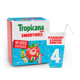 Tropicana Kids Strawberry & Banana Smoothie 4x150ml GOODS Sainsburys
