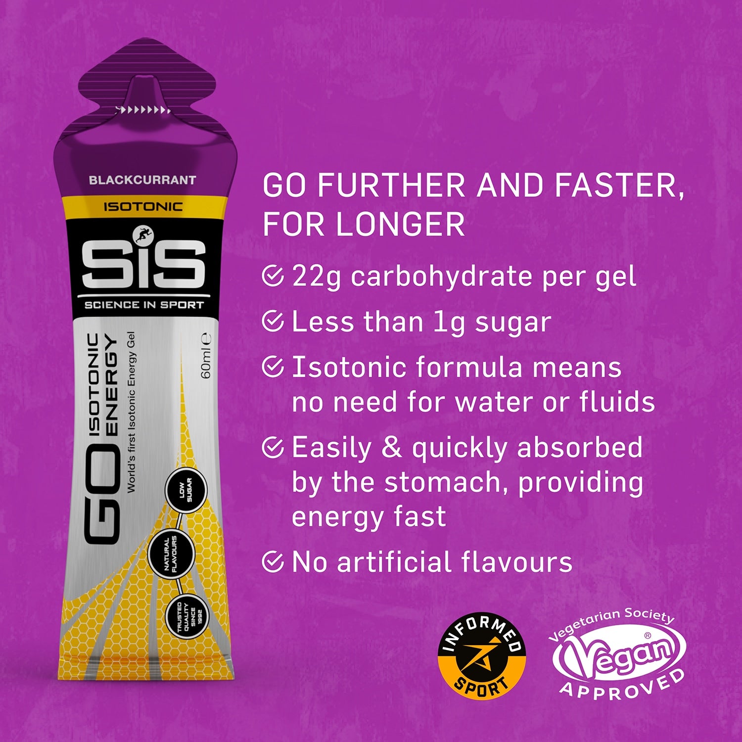 SiS GO Isotonic Energy Gel Blackcurrant 60ml - 998288