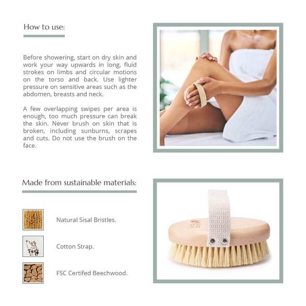 Wild & Stone | Natural Fibre Dry Body Brush GOODS Superdrug