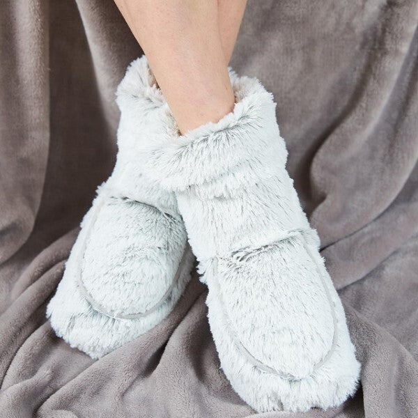 Warmies Boots Marshmallow Grey Microwavable in box GOODS Superdrug