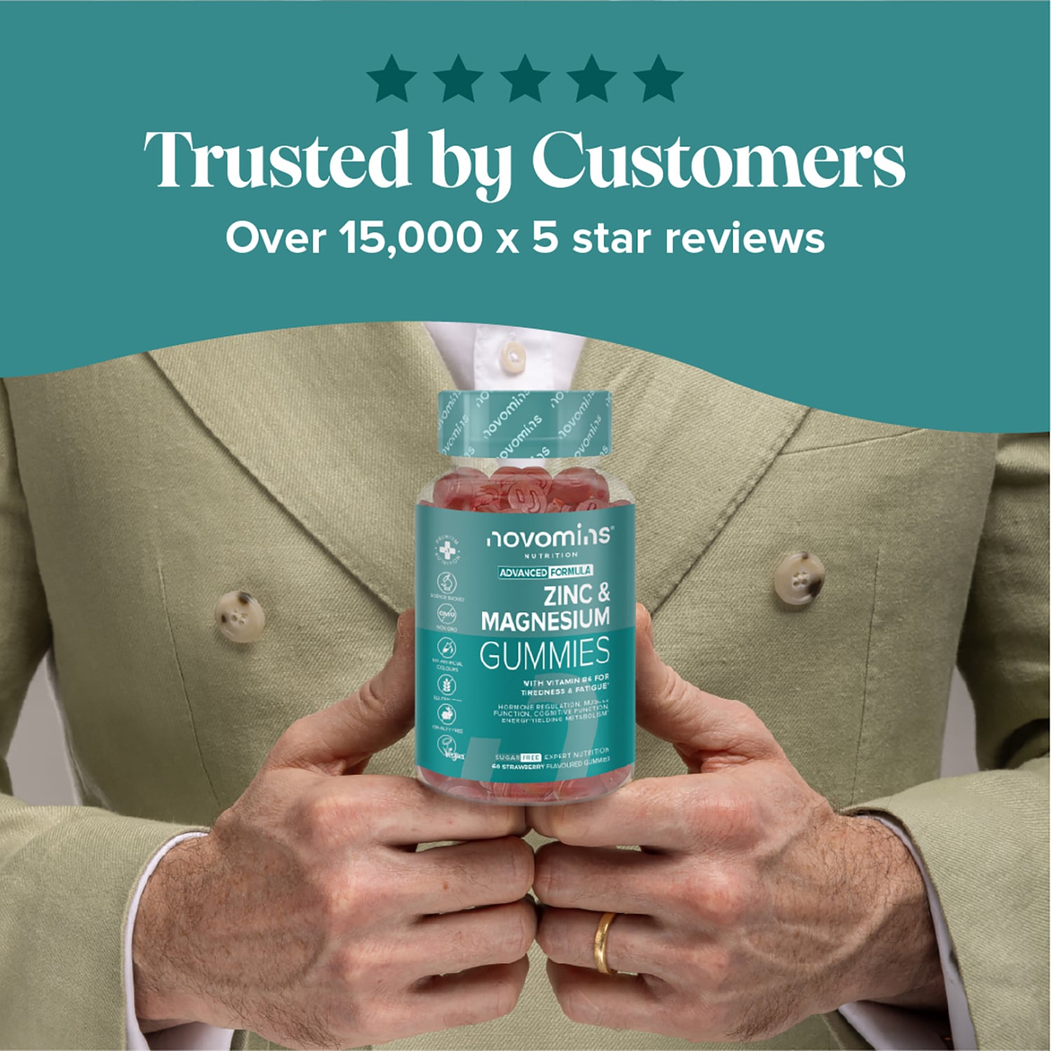 Novomins Zinc, Magnesium & Vitamin B6 60 Gummies - 998702