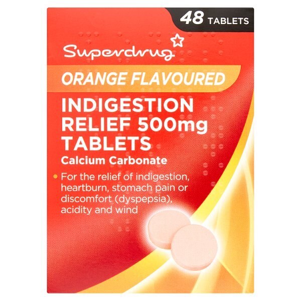 Superdrug Orange Antacid 48 Tablets GOODS Superdrug