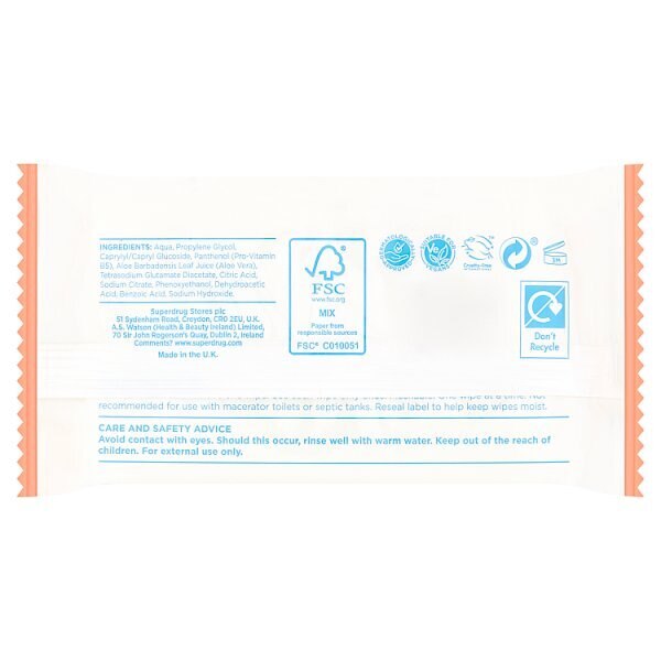 Superdrug Intimate Care Cleansing Wipes GOODS Superdrug