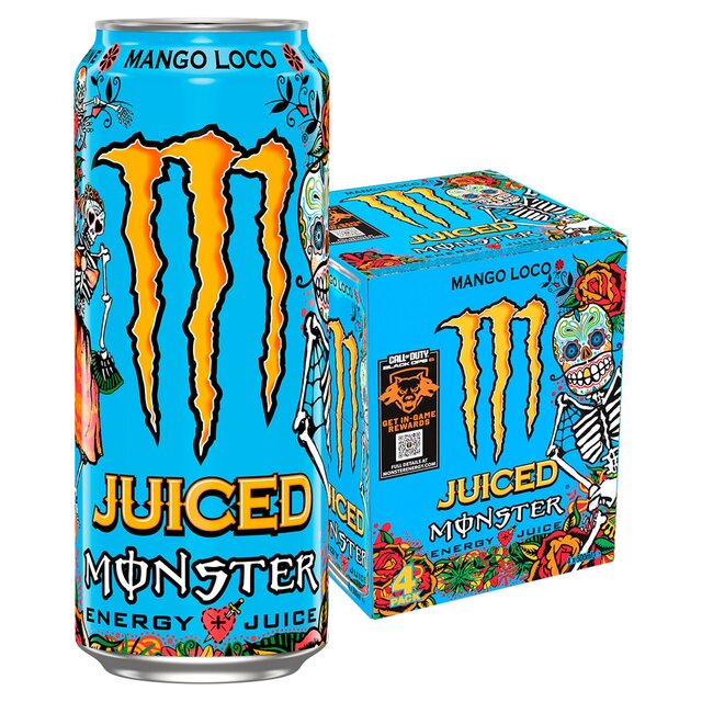 Monster Energy Drink Mango Loco 4 x 500ml - McGrocer