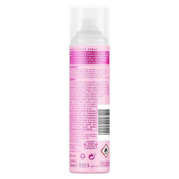 Vo5 Tame & Shine Hair Spray for a glossy finish 100ml GOODS Superdrug