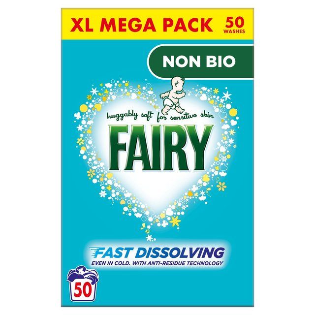 Fairy Non Bio Washing Powder 50 Washes   3kg