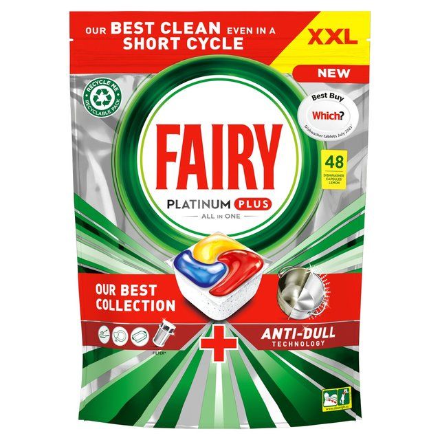 Fairy Platinum Plus Deep Clean Spring Garden Mrs Hinch 48 per pack