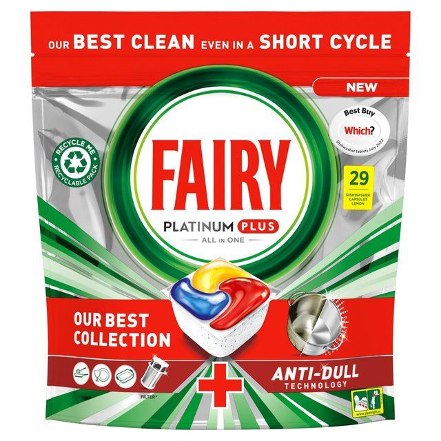 Fairy Platinum Plus Lemon Dishwasher Tablets 29 per pack