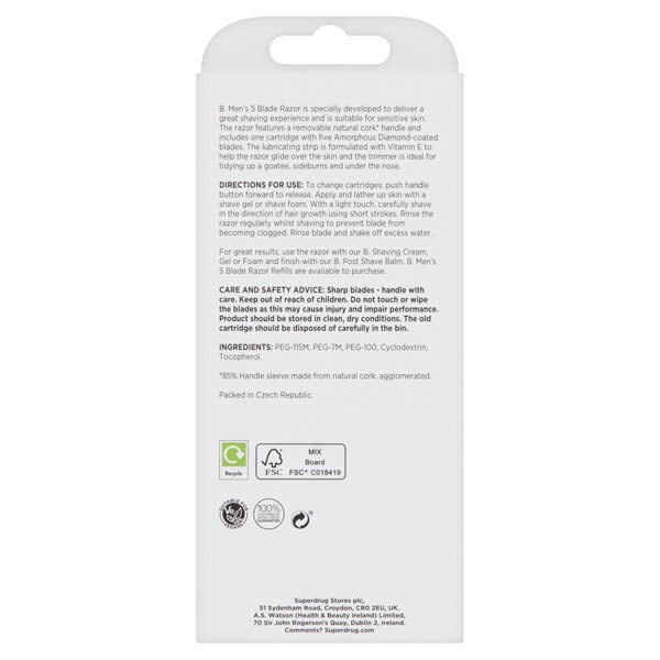 Superdrug B. Mens Razor GOODS Superdrug