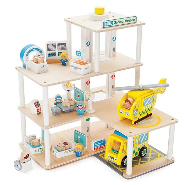 Tidlo Wooden Hospital Playset GOODS Superdrug