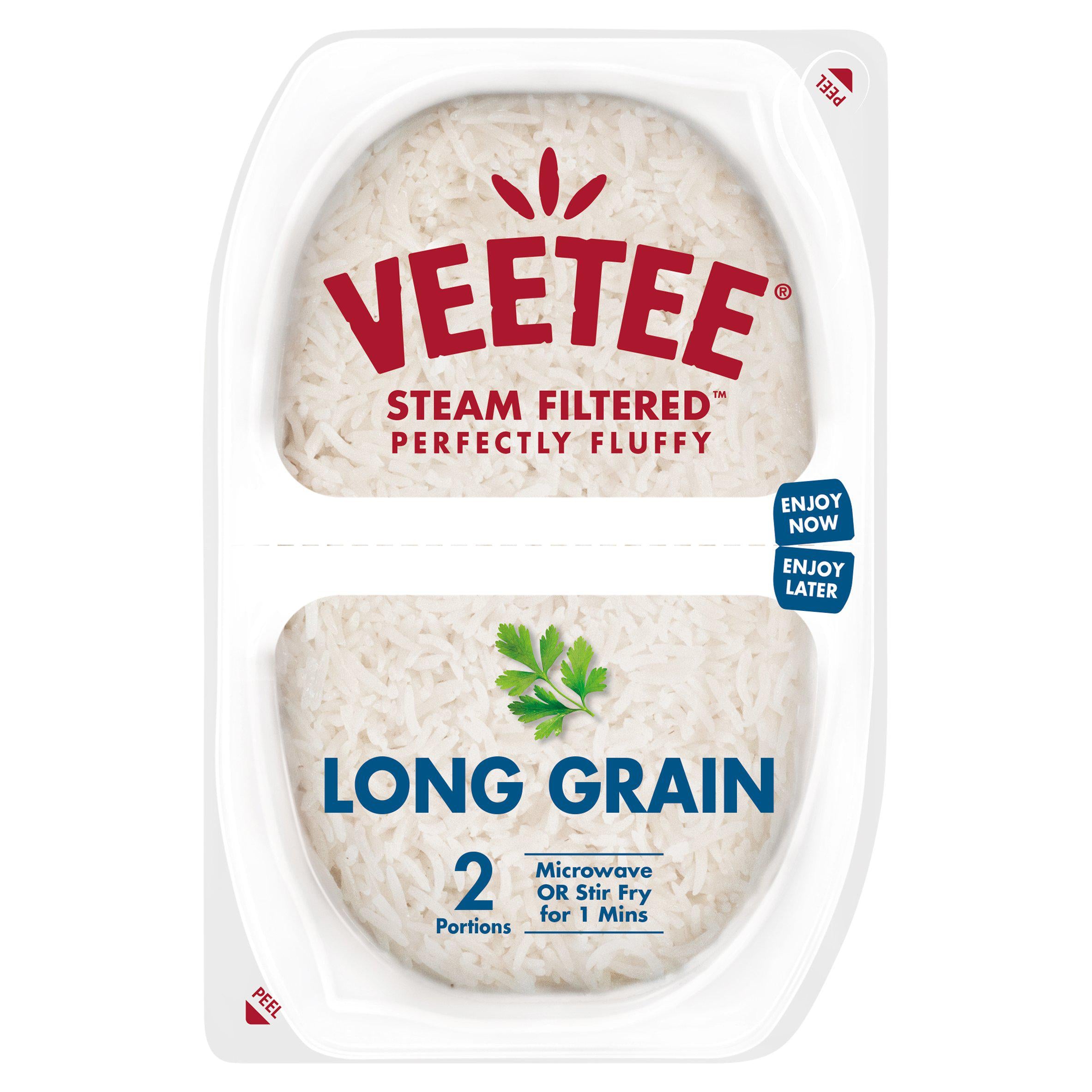 Veetee Heat& Eat Long Grain Rice Pots x2 260g Microwave rice Sainsburys