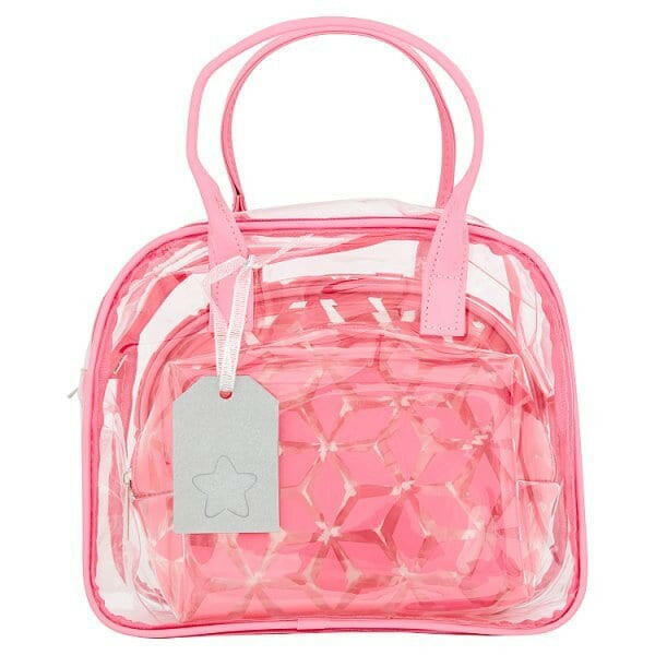 Superdrug 3 Piece Pvc Makeup Bag Set Pink GOODS Superdrug