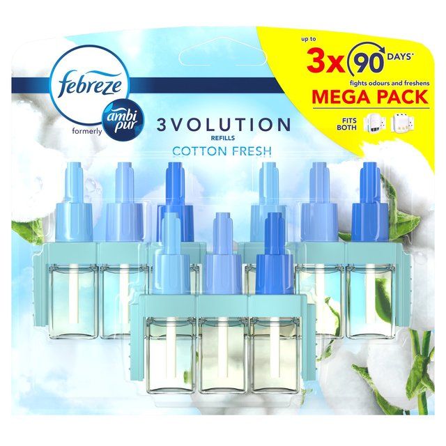 Febreze 3Volution Air Freshener Triple Plug In Refill Cotton Fresh 3 x 20ml