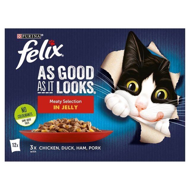 Felix As Good As it Looks Meaty Selection in Jelly Wet Cat Food 12 x 100g