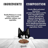 Felix Doubly Delicious Beef Chicken & Vegetables Dry Cat Food 2kg