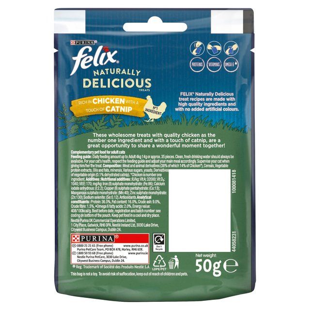 Felix Naturally Delicious Chicken Cat Treats 50g