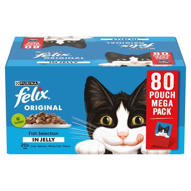 Felix Original Cat Food Fish Selection in Jelly Wet Cat Food 80 x 85g