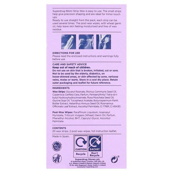 Superdrug Bikini Wax Strips x20 GOODS Superdrug