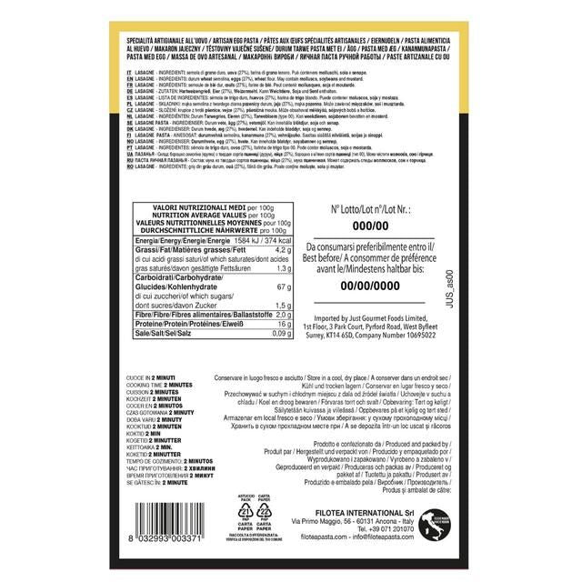 Filotea Lasagne Artisan Egg Pasta 250g