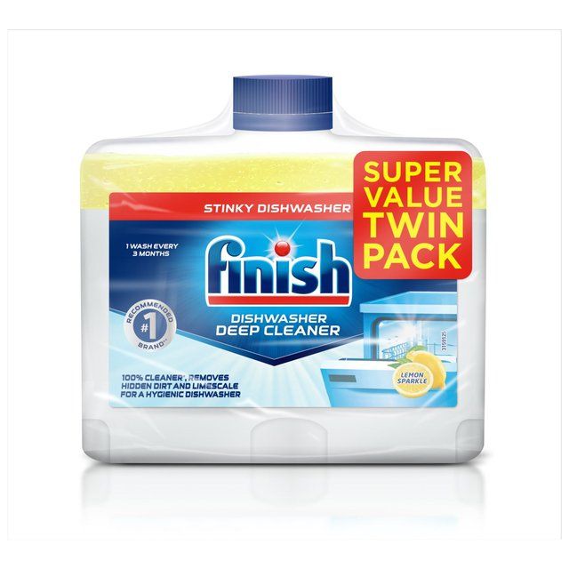 Finish Dishwasher Machine Cleaner Lemon Scent 2 x 250ml