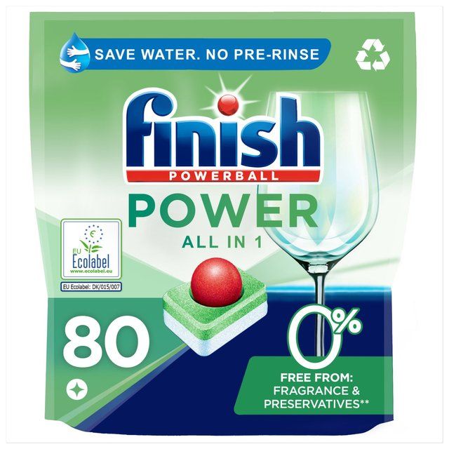 Finish Power 0% Recyclable Dishwasher Tablets 80 per pack