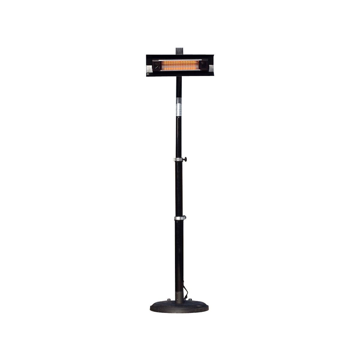 FireSense Black Powder Coated Steel 2.3m (93") Telescoping Offset Pole Mounted Infrared Patio Heater
