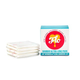 FLO Sanitary Bamboo Pads Winged & Ultra-Long   10 per pack