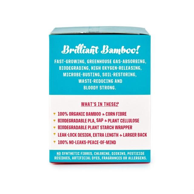 FLO Sanitary Bamboo Pads Winged & Ultra-Long   10 per pack