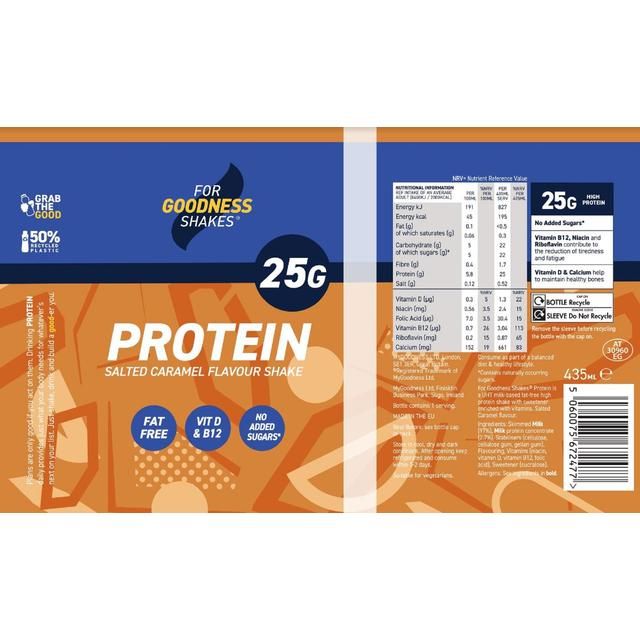 For Goodness Shakes Salted Caramel Protein Shake 435ml