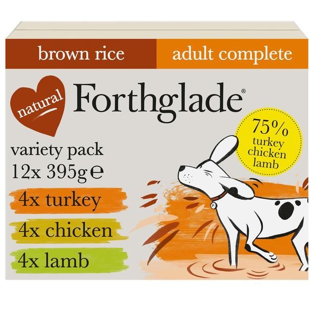 Forthglade Complete Adult Multicase (Turkey Lamb & Chicken) Wet Dog Food 12 x 395g