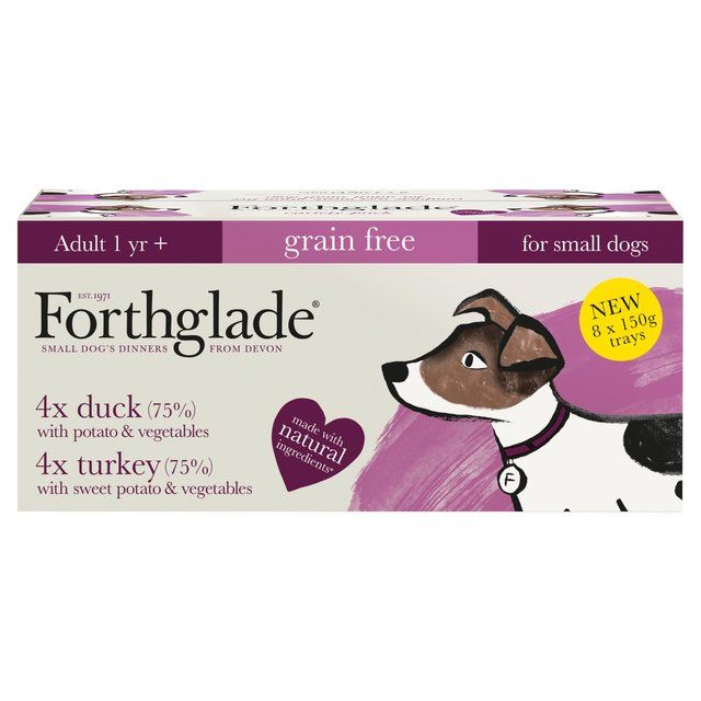Forthglade Grain Free Adult Duck & Turkey Small Wet Dog Food   8 x 150g