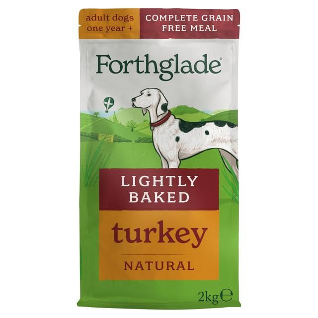 Forthglade Lightly Baked Natural Dry Dog Food Turkey with Sweet Potato 2kg