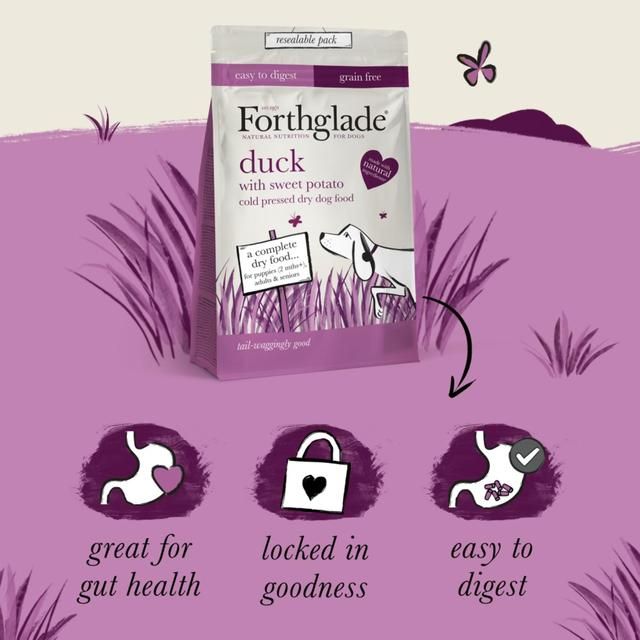 Forthglade Natural Grain Free Duck Cold Pressed Dry Dog Food 2kg