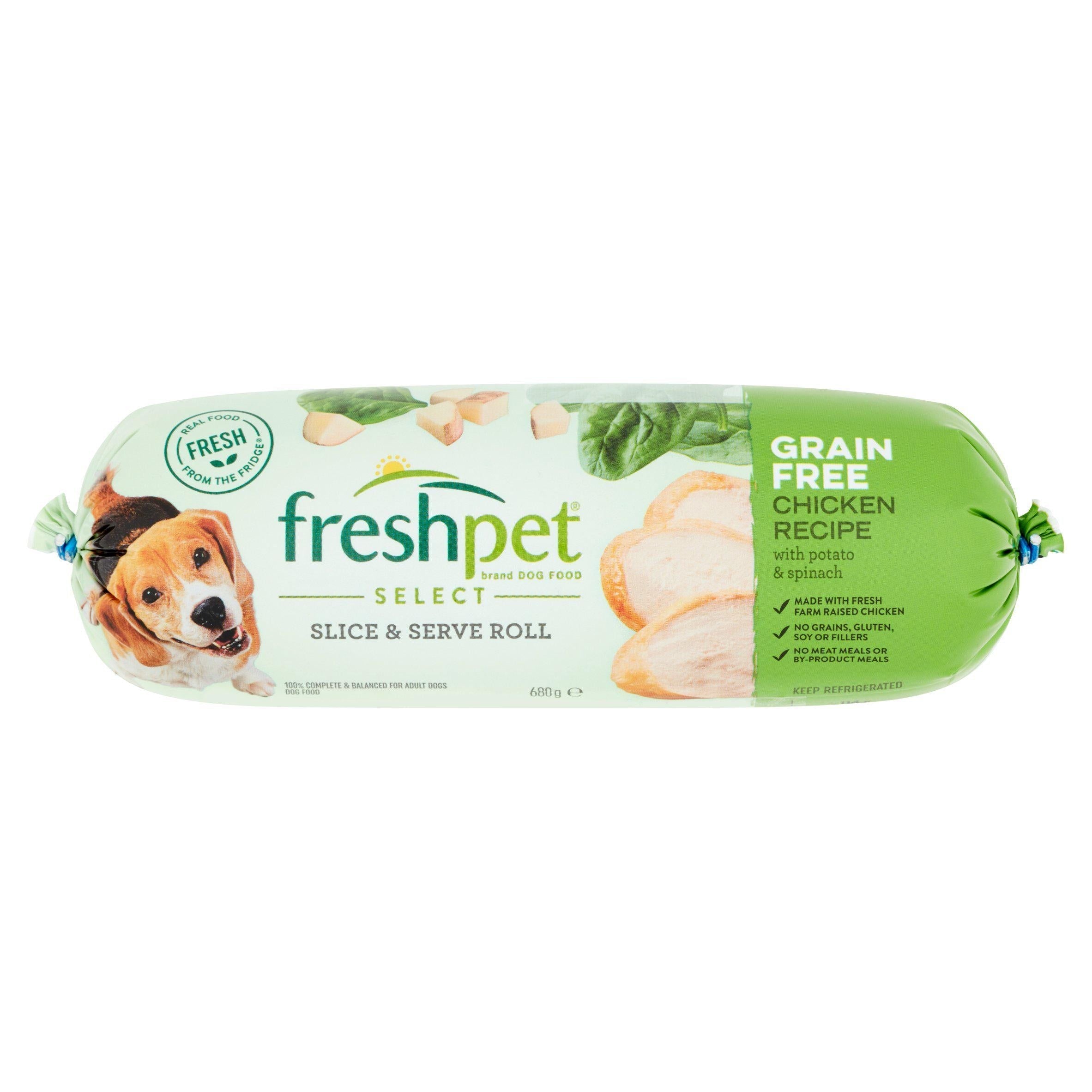 Freshpet Select Chicken Recipe with Potato & Spinach Dog Food 680g