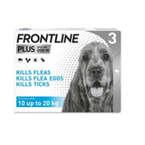 FRONTLINE Plus Flea & Tick Treatment Medium Dog 10-20kg 3 per pack