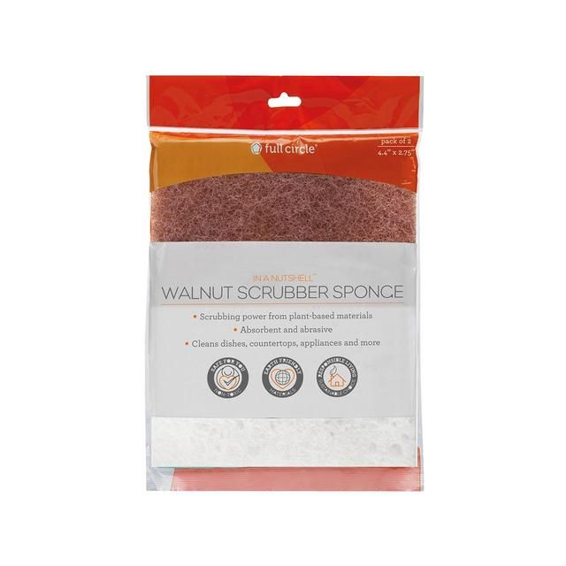 Full Circle Neat Nut Walnut Scour Pads Pack Of 2 2 per pack