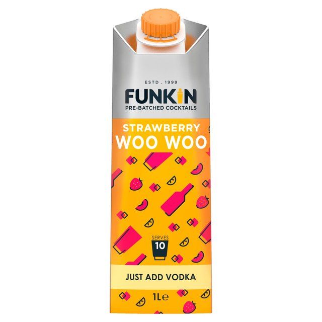 Funkin Strawberry Woo Woo Cocktail Mixer 1L