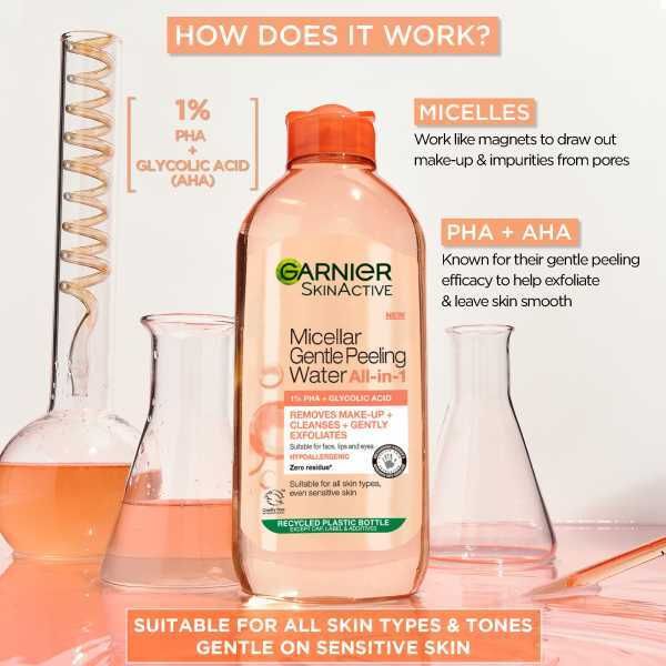 Garnier Micellar Gentle Peeling Water 1% Pha & Glycolic Acid