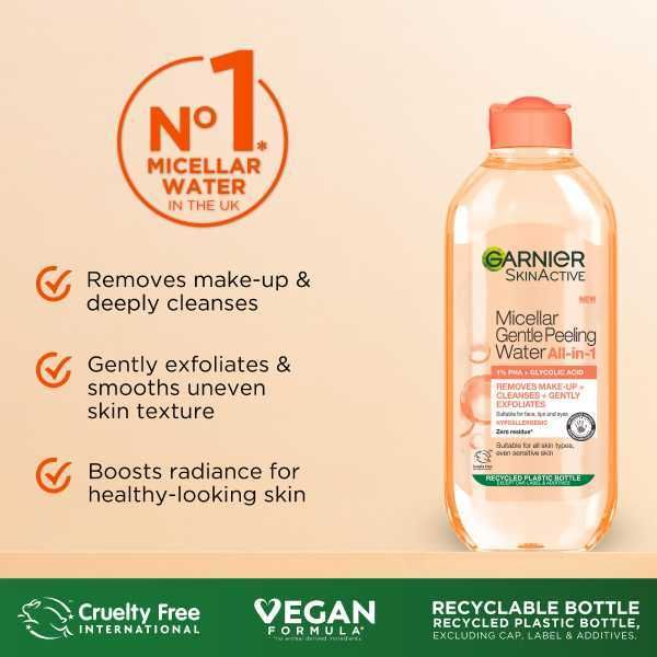 Garnier Micellar Gentle Peeling Water 1% Pha & Glycolic Acid