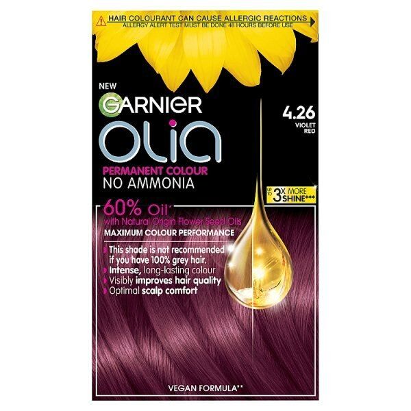 Garnier Olia 5.15 Frosted Chocolate Brown Permanent Hair Dye Rose Violet 4.26