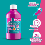 Gaviscon Double Action Liquid Heartburn Indigestion Mint 600ml