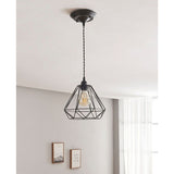 George Home Black Easy Fit Wire Triangle Pendant Light Shade