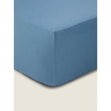 George Home Blue Just Wellness Cool Touch TENCEL™ Plain Fitted Sheet -King