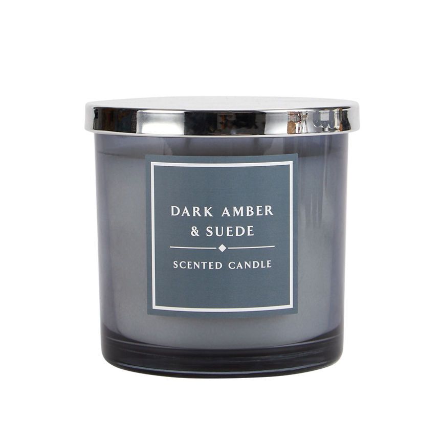 George Home Classic Dark Amber and Suede Double Wick Candle