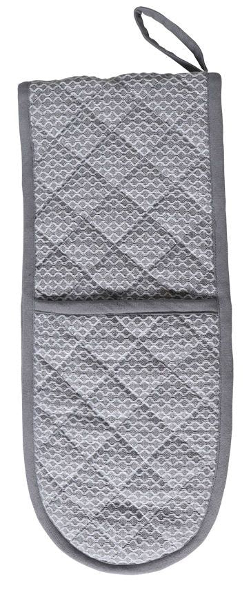 George Home Grey Woven Double Oven Glove