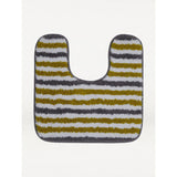 George Home Honey & Grey Stripe Microfibre Pedestal Set