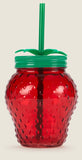 George Home Red Strawberry Mason Jar