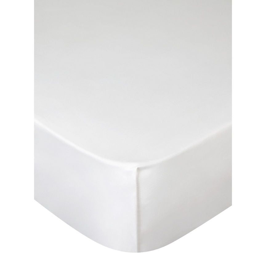 George Home White Luxury 100% Cotton Flat Sheet - Double