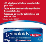 Germoloids Triple Action Haemorrhoids & Piles Cream 25g